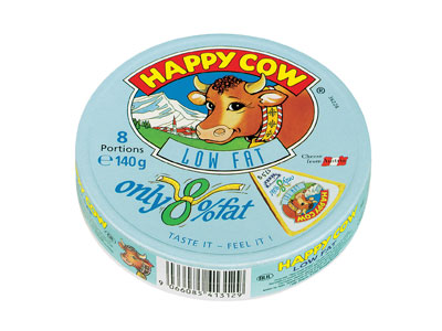 Happy Cow topljeni namazni sir low fat 8% m.m. 140g
