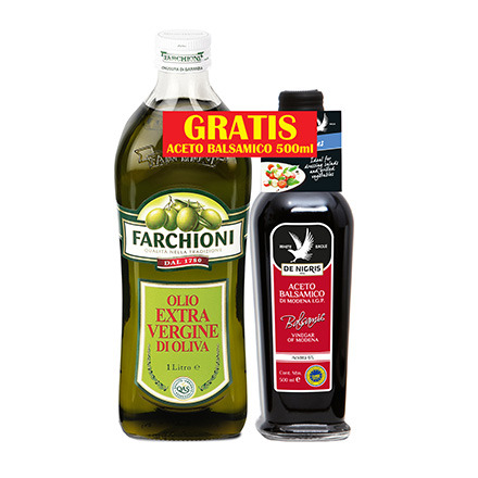 Farchioni ekstra devičansko maslinovo ulje 1L + De Nigris aceto balsamico 0,5L GRATIS