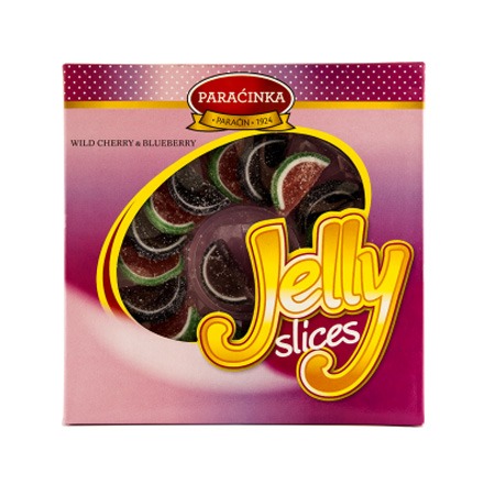 Jelly slices sa ukusom borovnice i višnje 200g Paraćinka