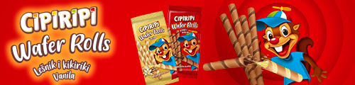 Cipiripi Wafer Rolls peanut-hazelnut and vanilla